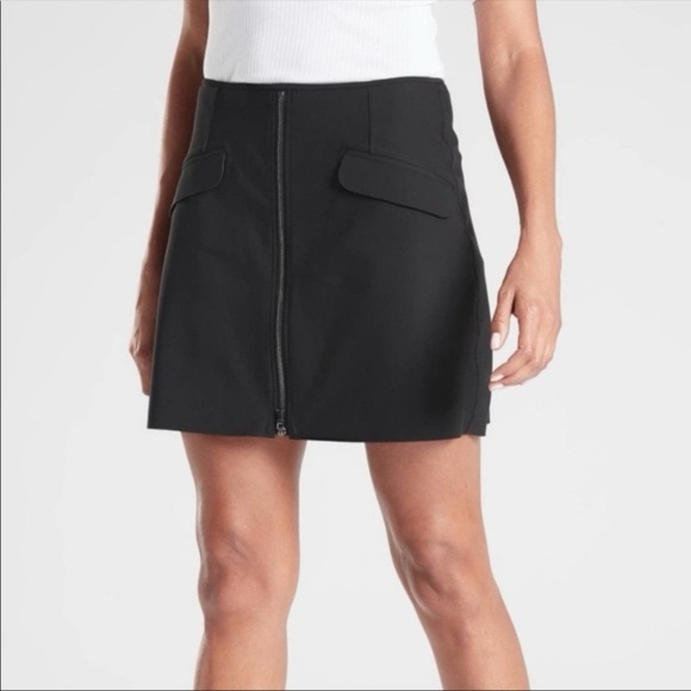 Athleta Stellar Black Skirt w Shorts